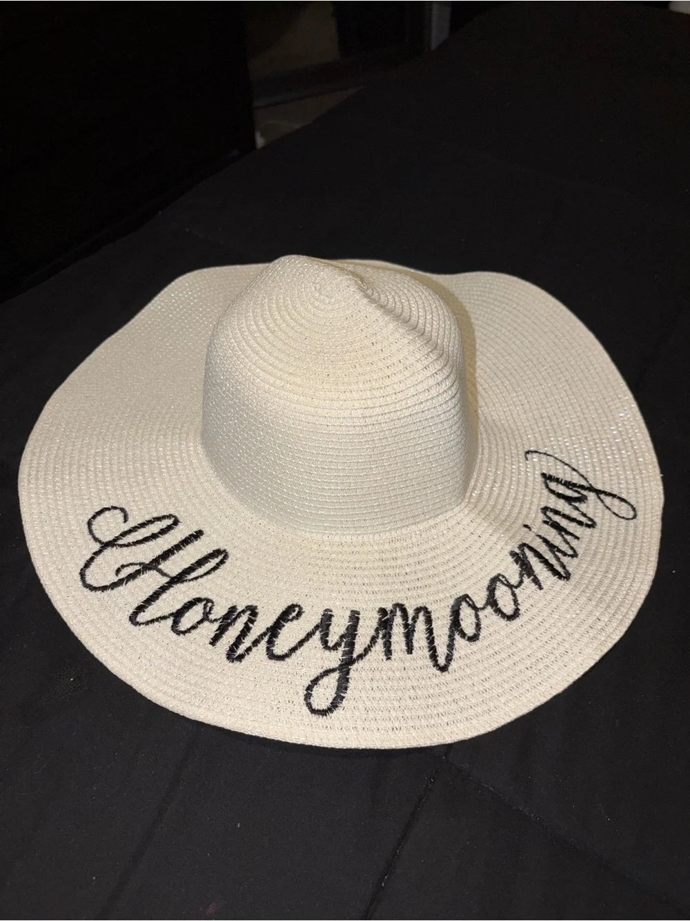 Honeymooning Straw Sun Hat - White
